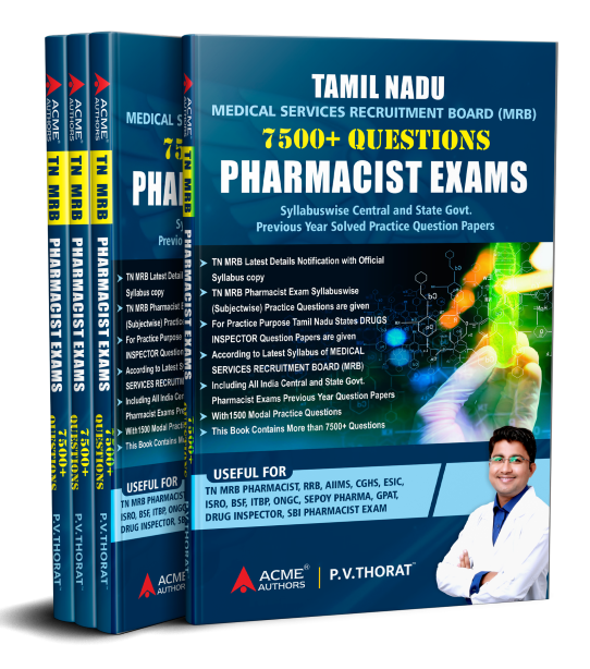 The Medical Services Recruitment Board (MRB) Tamilnadu offers a crucial resource for aspiring pharmacists. With 7500 MCQs by PV Thorat
